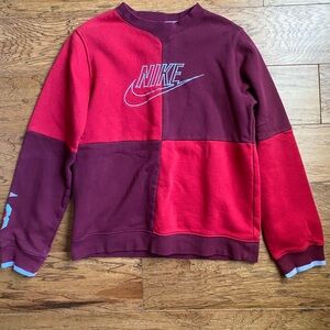 Nike Two-Tone Red and Burgundy Sweatshirt